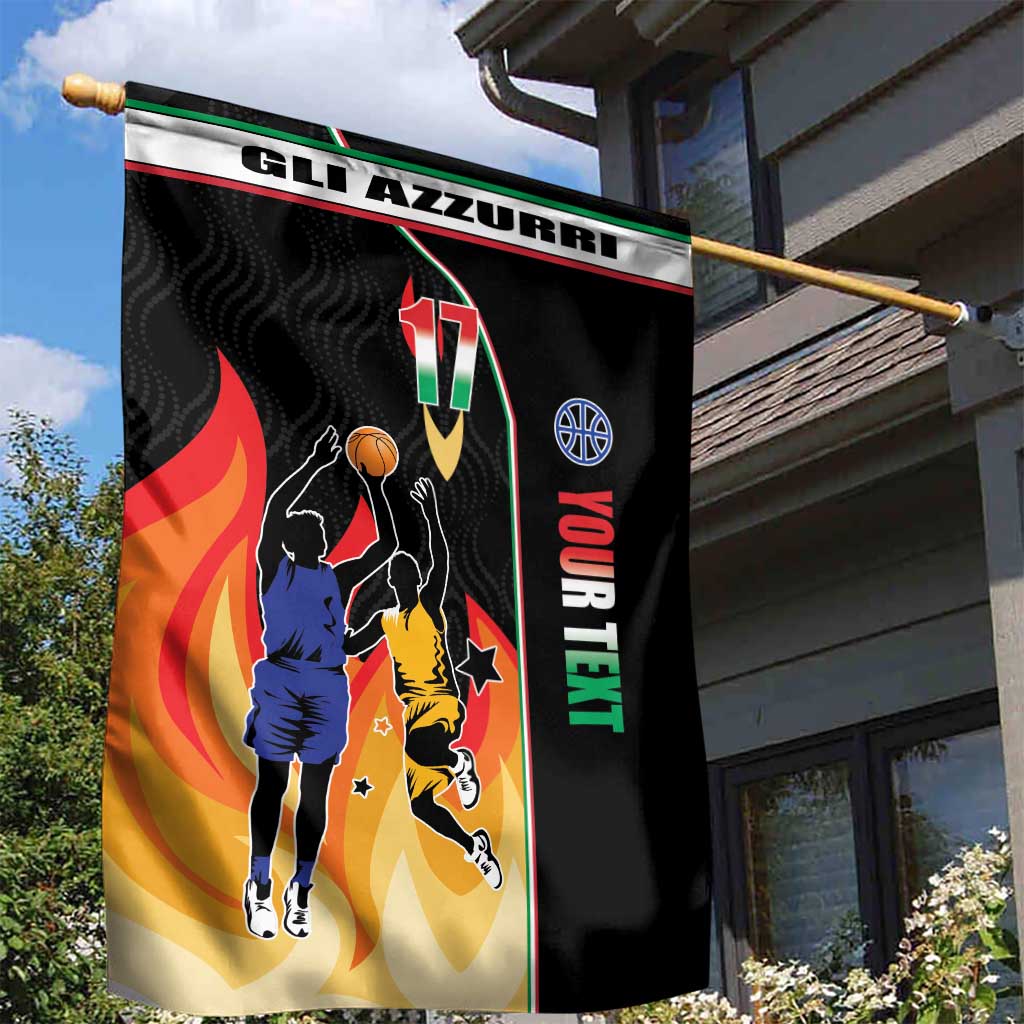 Custom Italian Republic Baketball Garden Flag Sporty Style