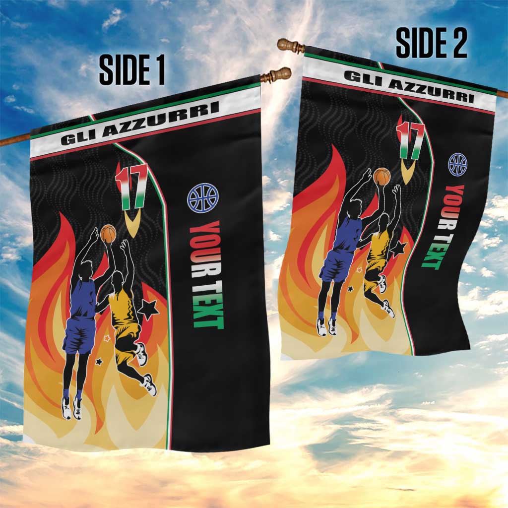 Custom Italian Republic Baketball Garden Flag Sporty Style