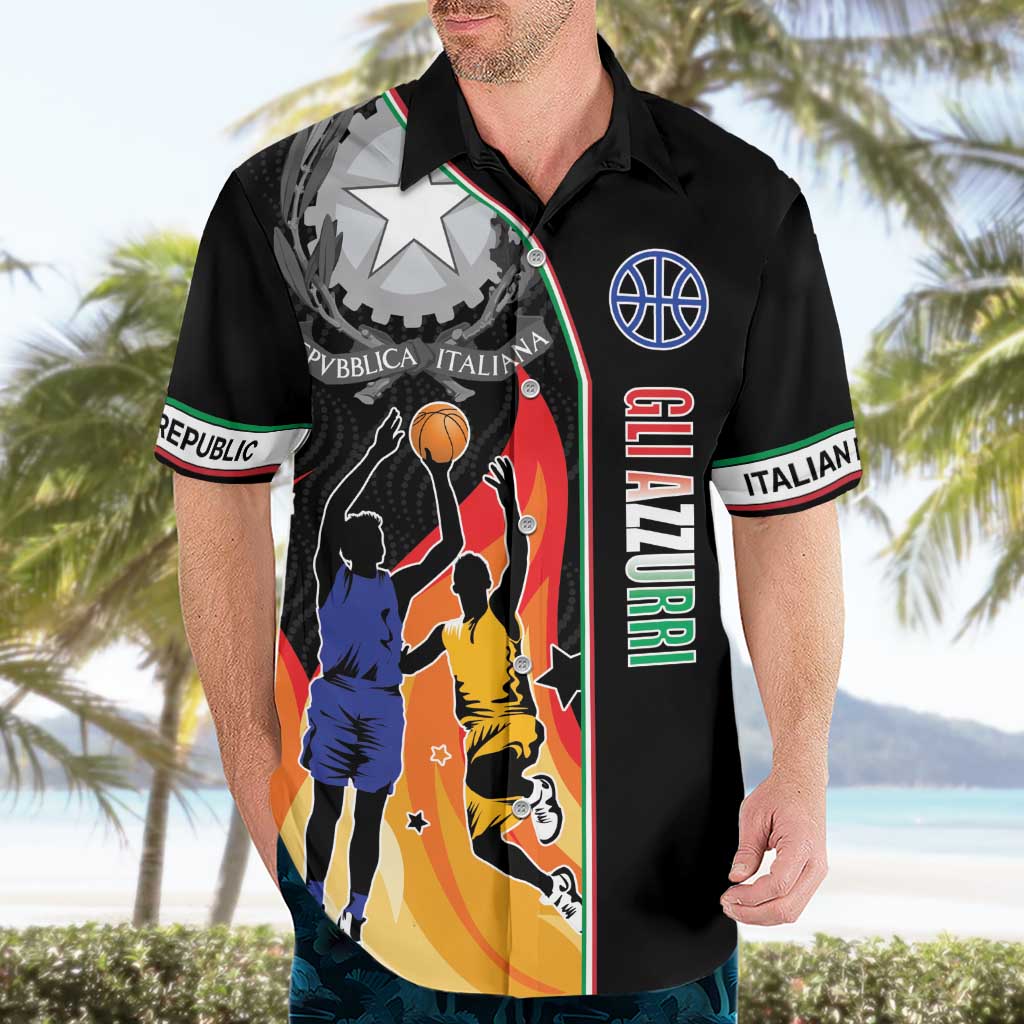 Custom Italian Republic Baketball Hawaiian Shirt Sporty Style