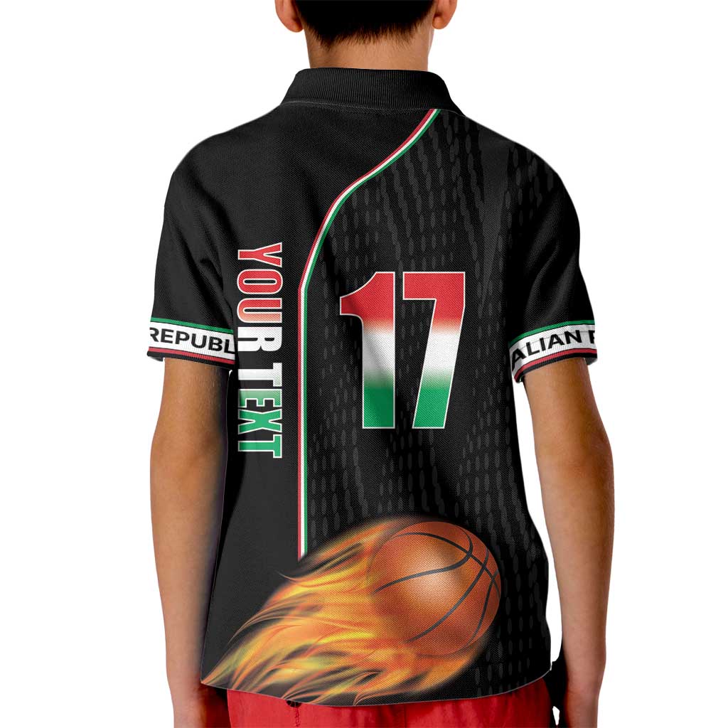 Custom Italian Republic Baketball Kid Polo Shirt Sporty Style