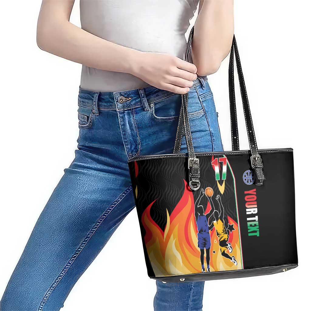 Custom Italian Republic Baketball Leather Tote Bag Sporty Style