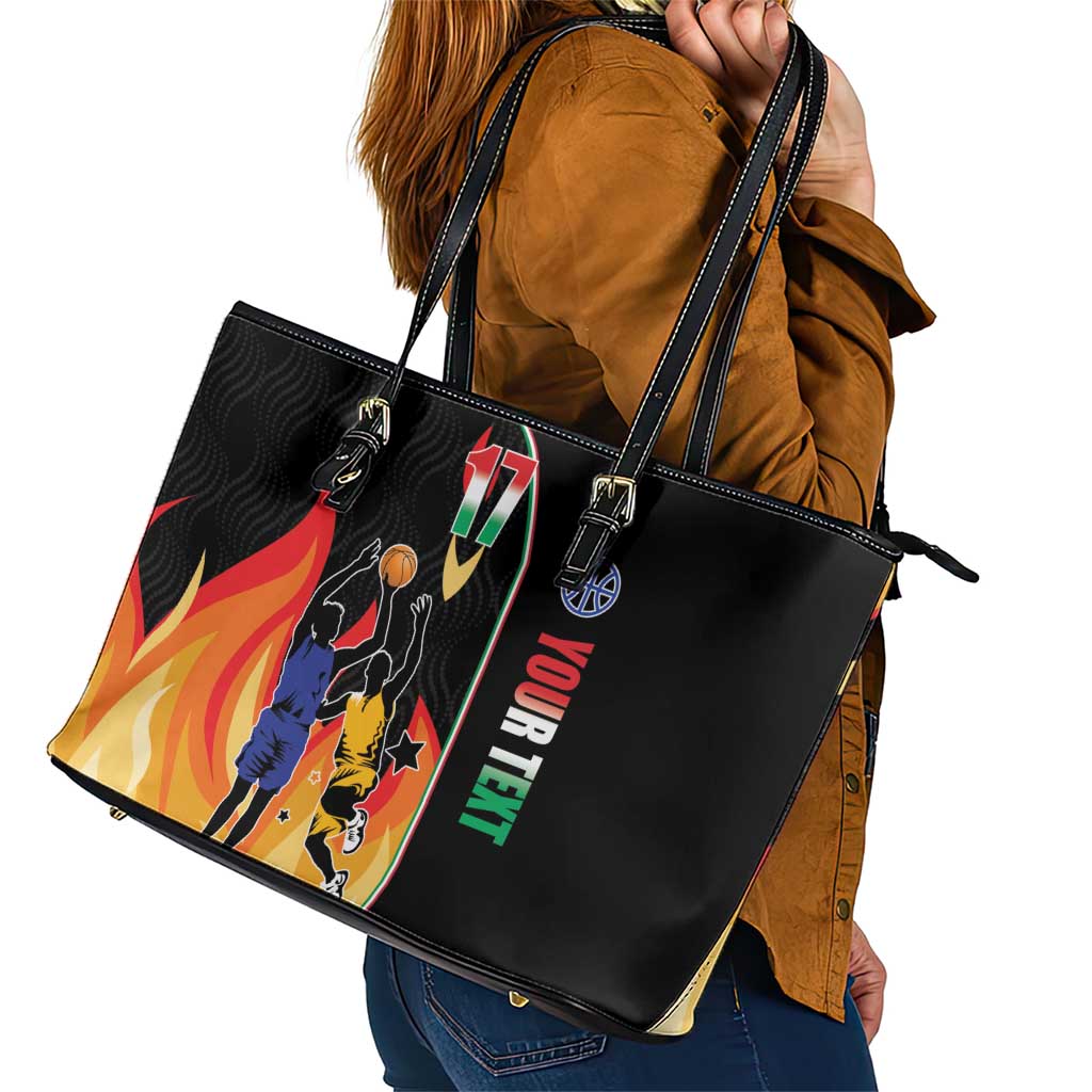 Custom Italian Republic Baketball Leather Tote Bag Sporty Style