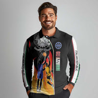 Custom Italian Republic Baketball Long Sleeve Polo Shirt Sporty Style