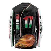 Custom Italian Republic Baketball Long Sleeve Shirt Sporty Style
