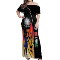 Custom Italian Republic Baketball Off Shoulder Maxi Dress Sporty Style