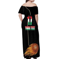 Custom Italian Republic Baketball Off Shoulder Maxi Dress Sporty Style