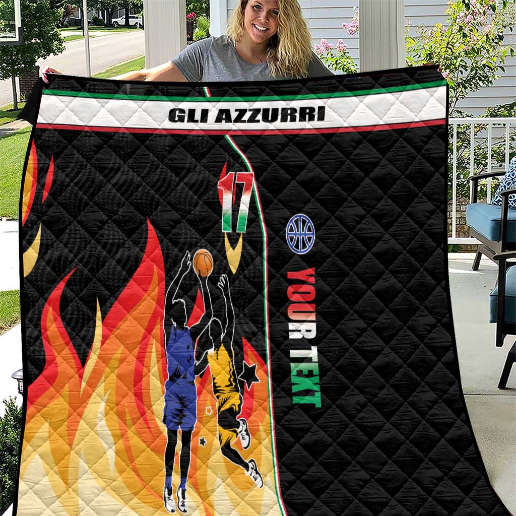 Custom Italian Republic Baketball Quilt Sporty Style