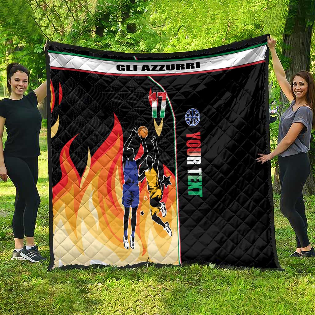 Custom Italian Republic Baketball Quilt Sporty Style