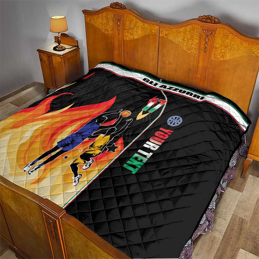 Custom Italian Republic Baketball Quilt Sporty Style