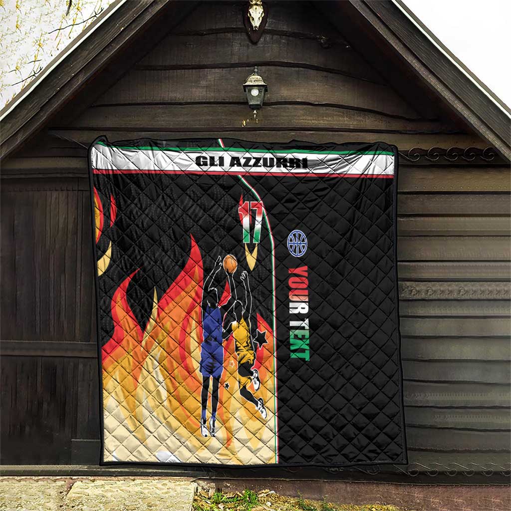 Custom Italian Republic Baketball Quilt Sporty Style