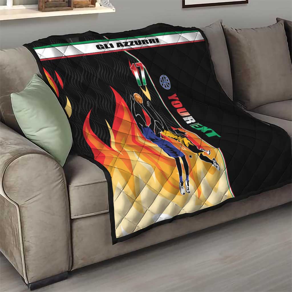Custom Italian Republic Baketball Quilt Sporty Style
