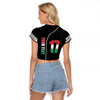 Custom Italian Republic Baketball Raglan Cropped T Shirt Sporty Style