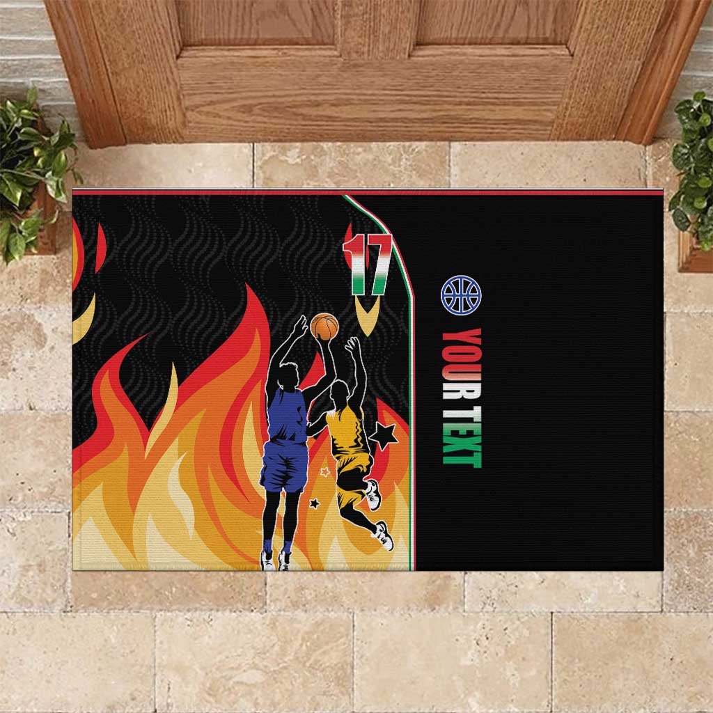 Custom Italian Republic Baketball Rubber Doormat Sporty Style