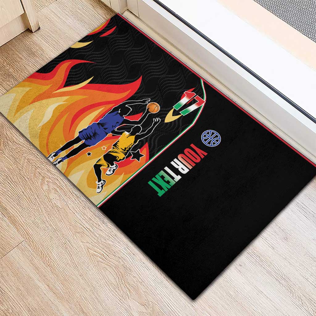 Custom Italian Republic Baketball Rubber Doormat Sporty Style
