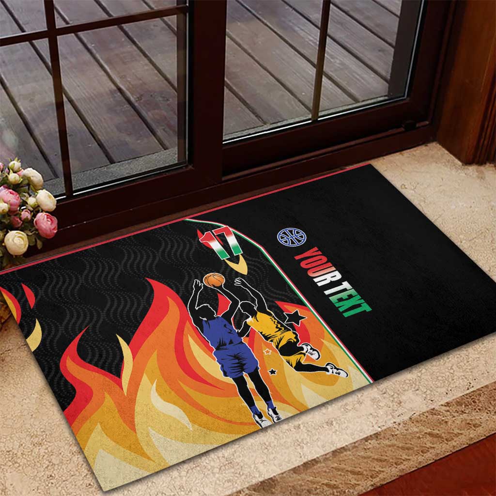 Custom Italian Republic Baketball Rubber Doormat Sporty Style