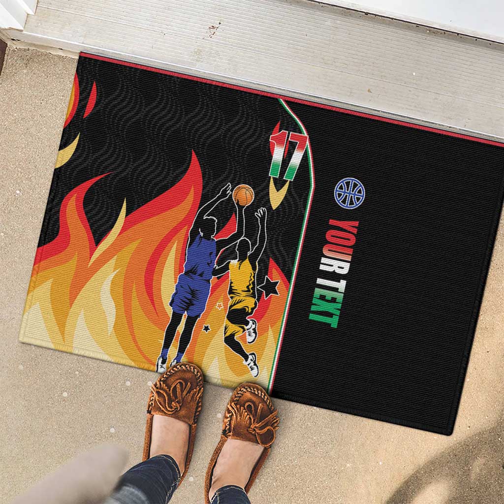 Custom Italian Republic Baketball Rubber Doormat Sporty Style
