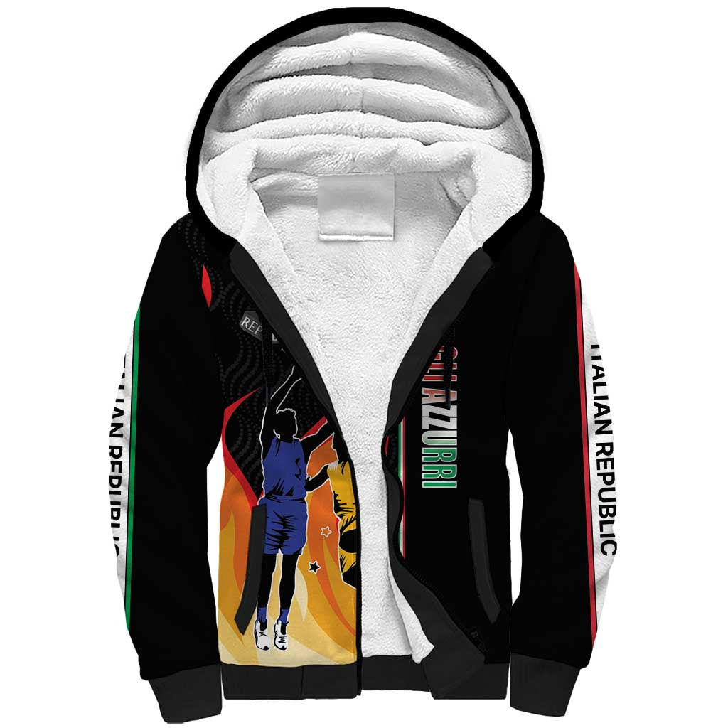Custom Italian Republic Baketball Sherpa Hoodie Sporty Style