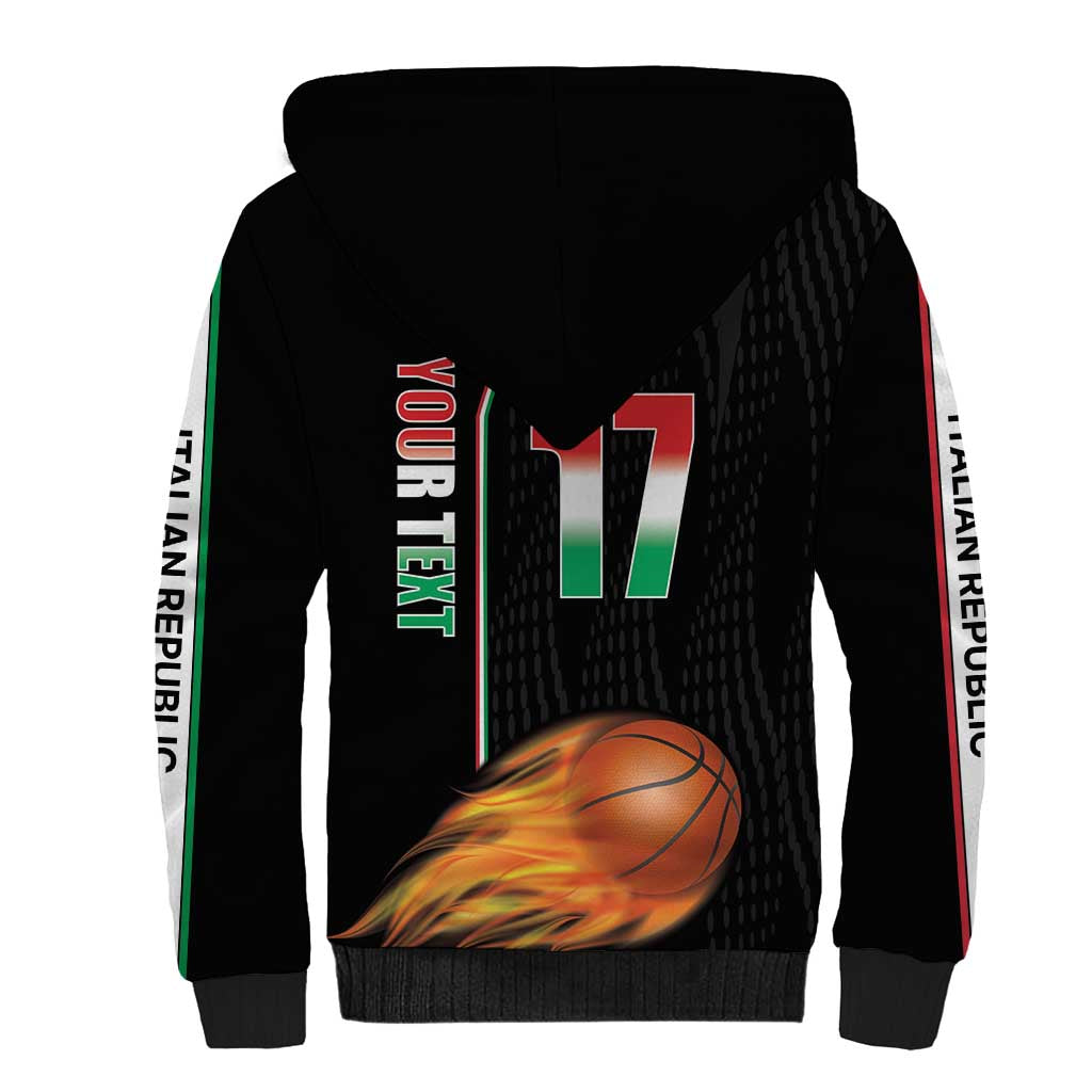 Custom Italian Republic Baketball Sherpa Hoodie Sporty Style