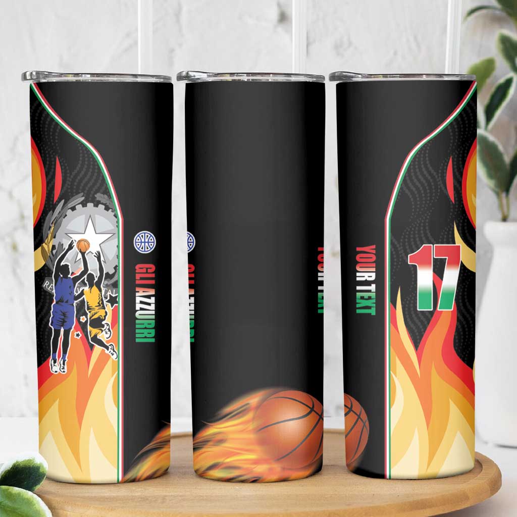 Custom Italian Republic Baketball Skinny Tumbler Sporty Style