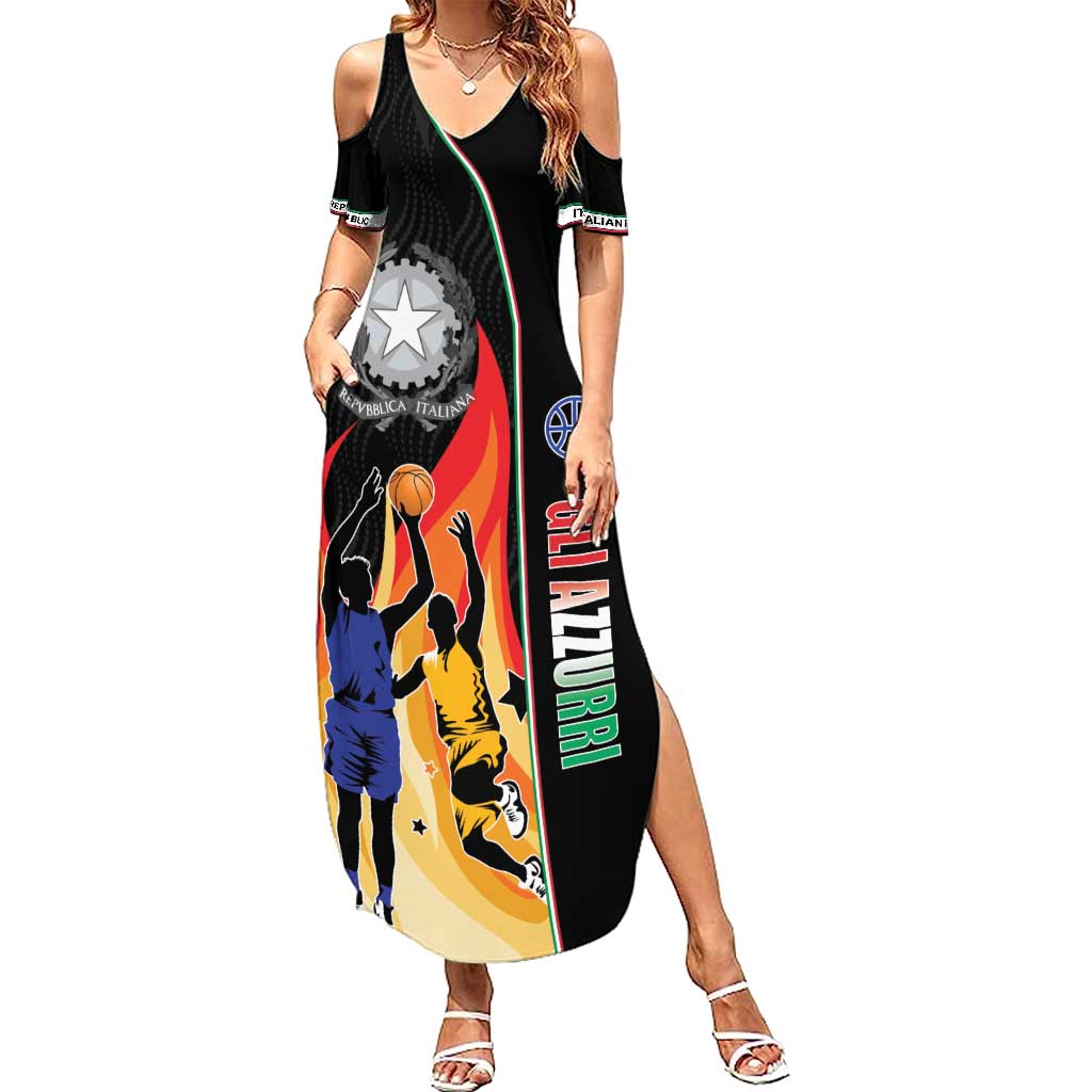 Custom Italian Republic Baketball Summer Maxi Dress Sporty Style