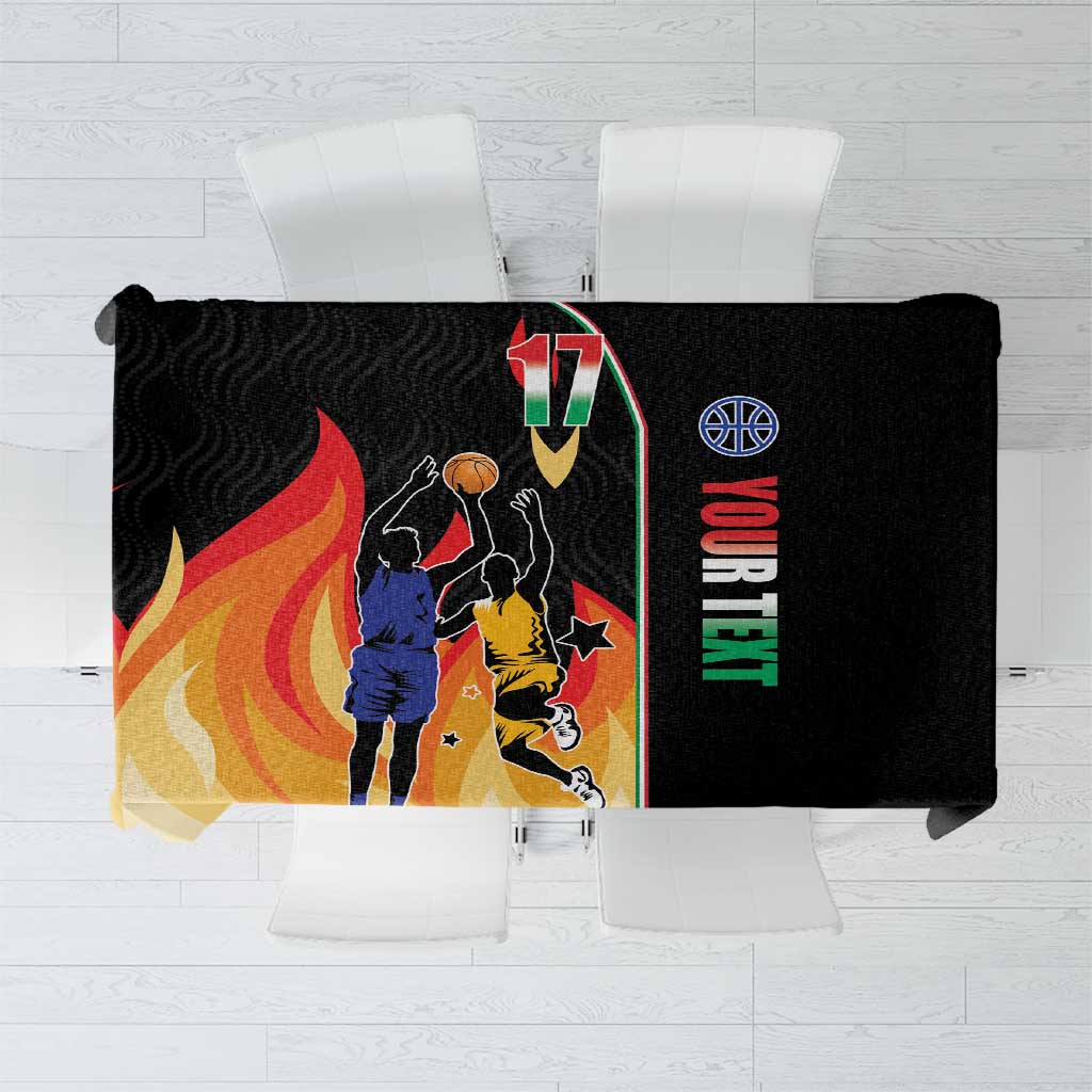 Custom Italian Republic Baketball Tablecloth Sporty Style