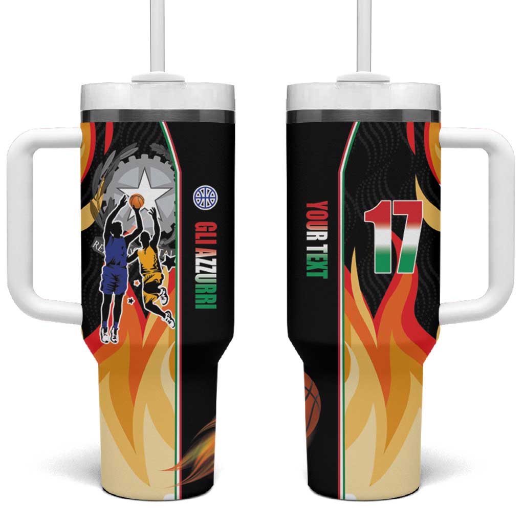Custom Italian Republic Baketball Tumbler With Handle Sporty Style