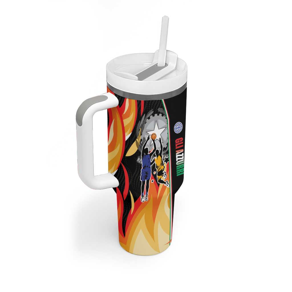 Custom Italian Republic Baketball Tumbler With Handle Sporty Style