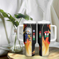 Custom Italian Republic Baketball Tumbler With Handle Sporty Style