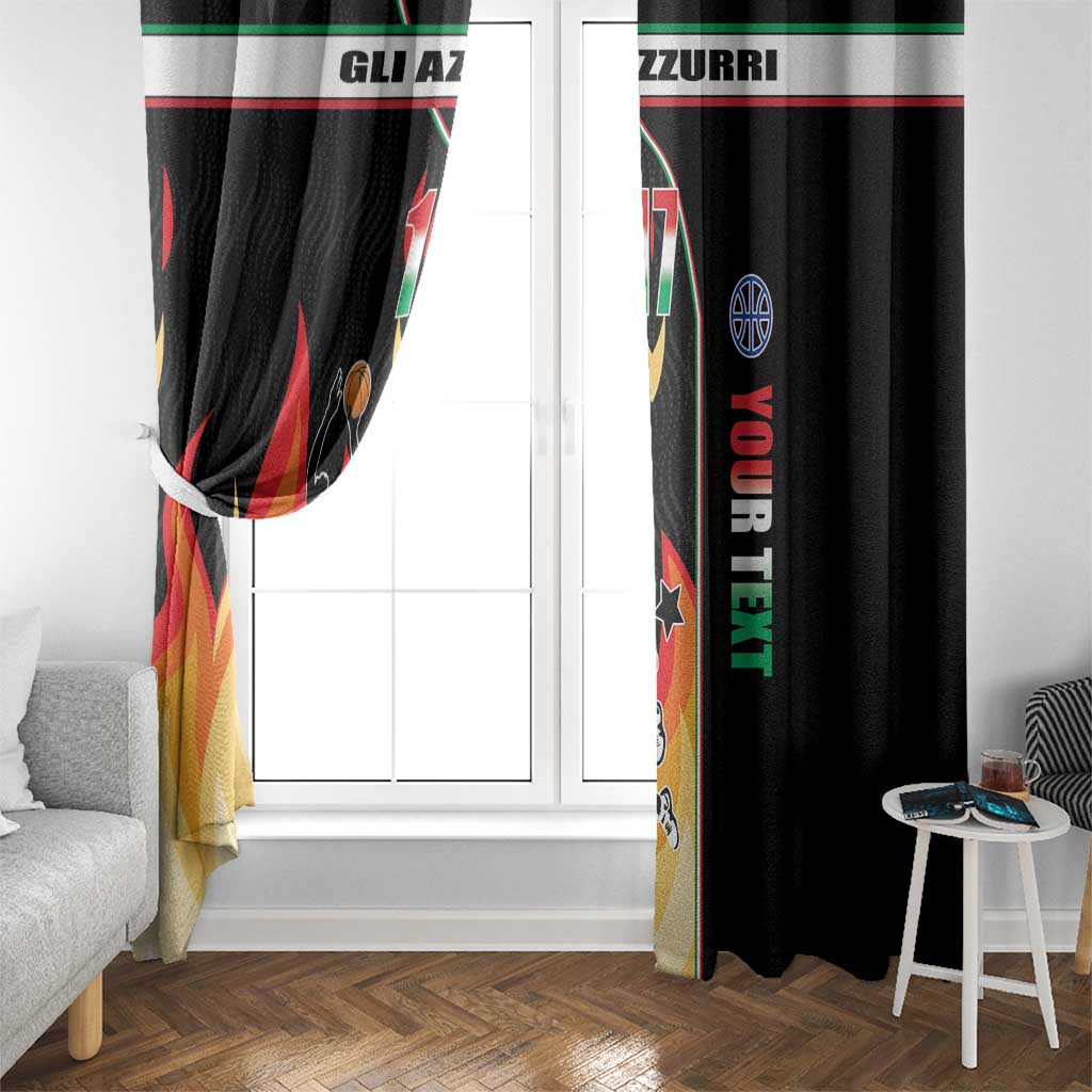 Custom Italian Republic Baketball Window Curtain Sporty Style