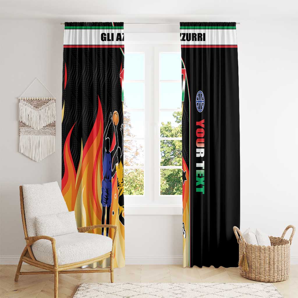 Custom Italian Republic Baketball Window Curtain Sporty Style