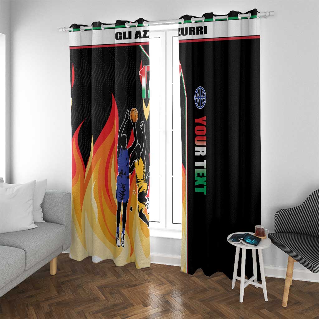 Custom Italian Republic Baketball Window Curtain Sporty Style