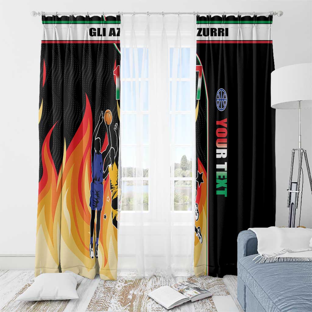 Custom Italian Republic Baketball Window Curtain Sporty Style