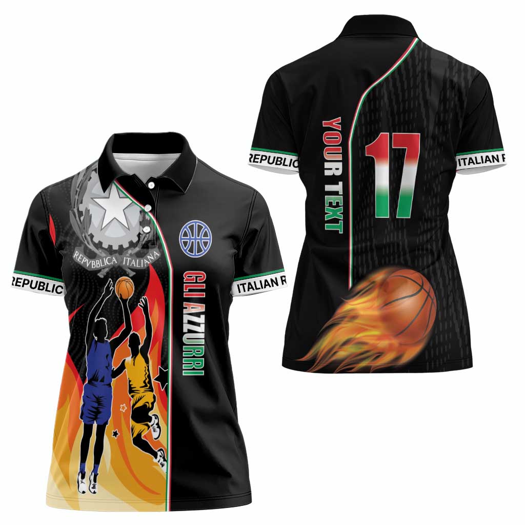 Custom Italian Republic Baketball Women Polo Shirt Sporty Style