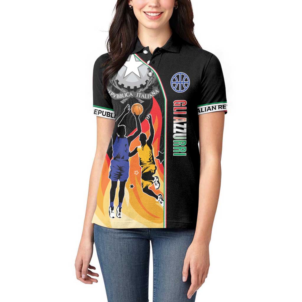Custom Italian Republic Baketball Women Polo Shirt Sporty Style