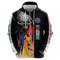 Custom Italian Republic Baketball Zip Hoodie Sporty Style