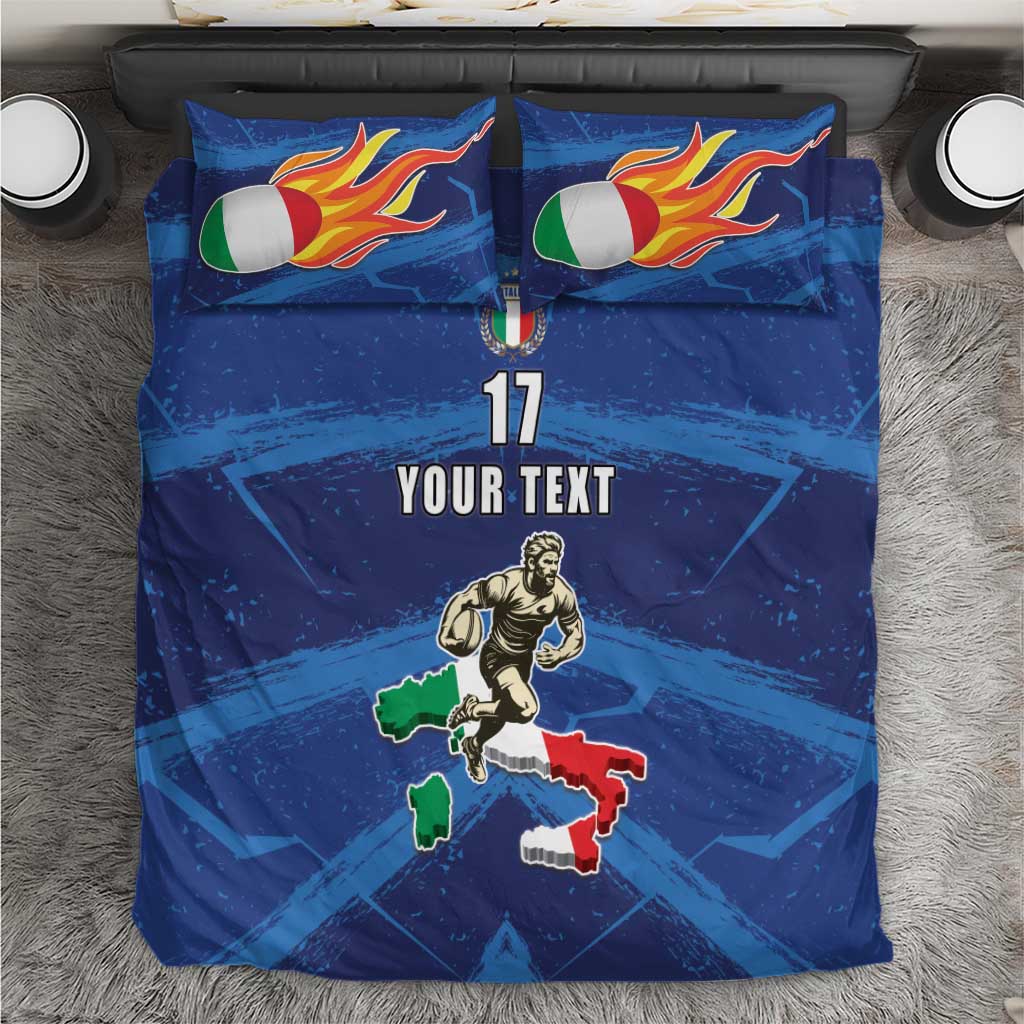 Italian Republic Rugby Custom Bedding Set Sporty Style