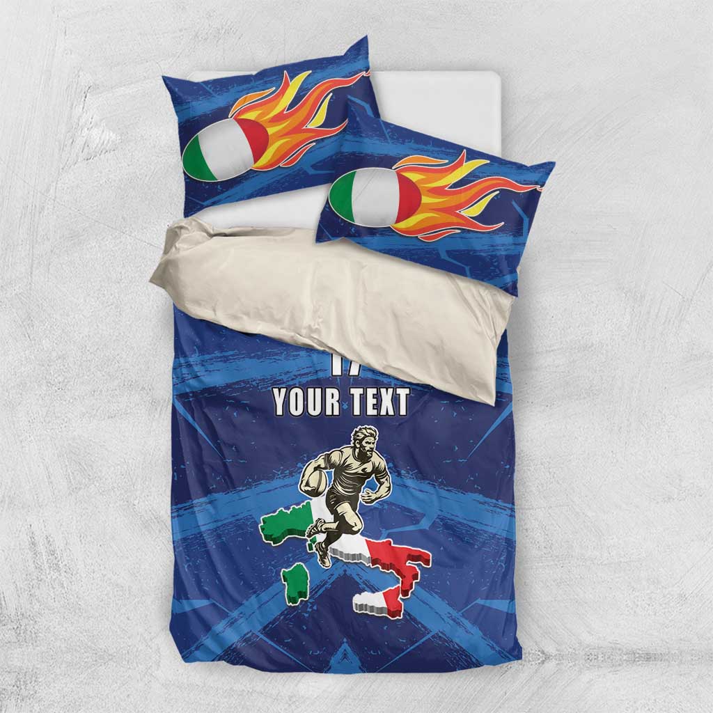 Italian Republic Rugby Custom Bedding Set Sporty Style