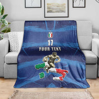 Italian Republic Rugby Custom Blanket Sporty Style