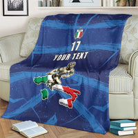 Italian Republic Rugby Custom Blanket Sporty Style