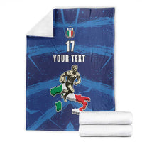 Italian Republic Rugby Custom Blanket Sporty Style