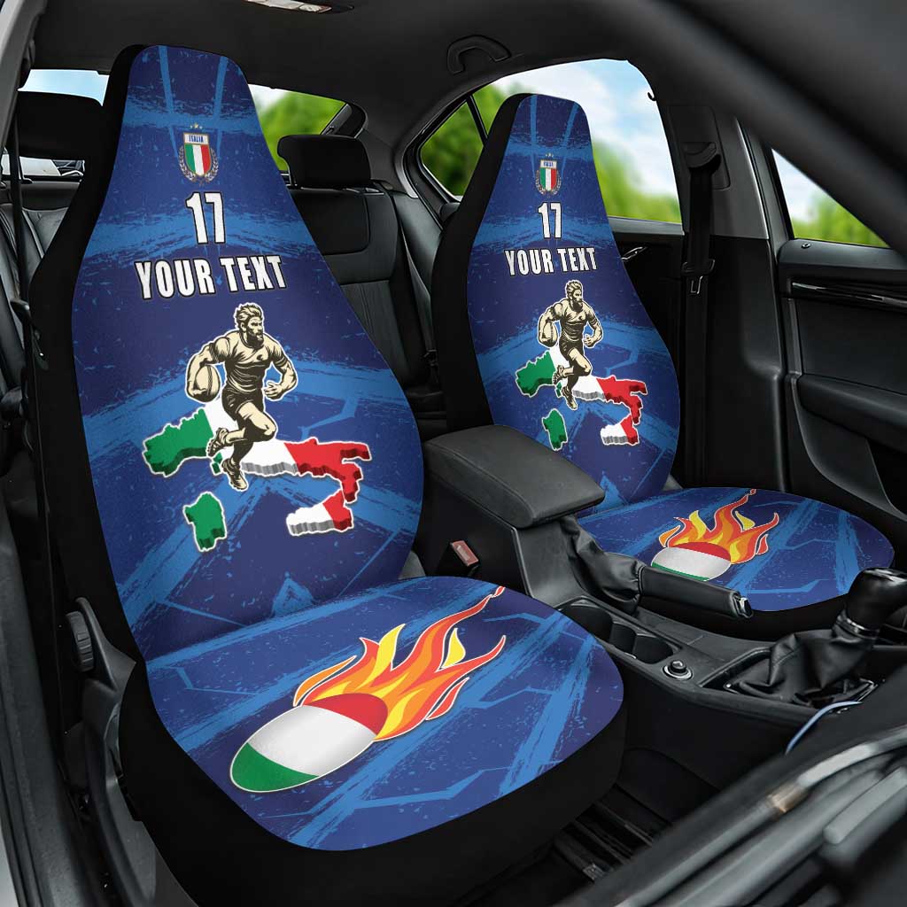 Italian Republic Rugby Custom Car Seat Cover Sporty Style