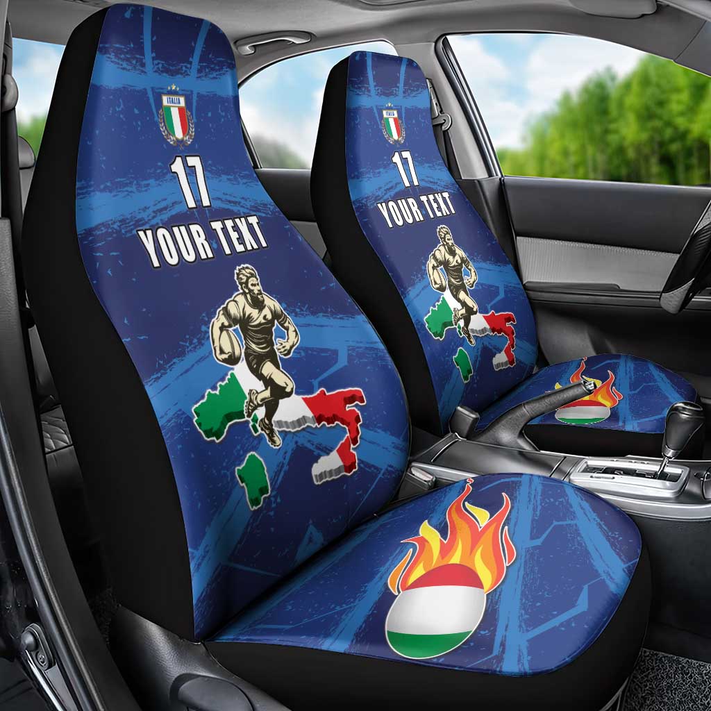 Italian Republic Rugby Custom Car Seat Cover Sporty Style