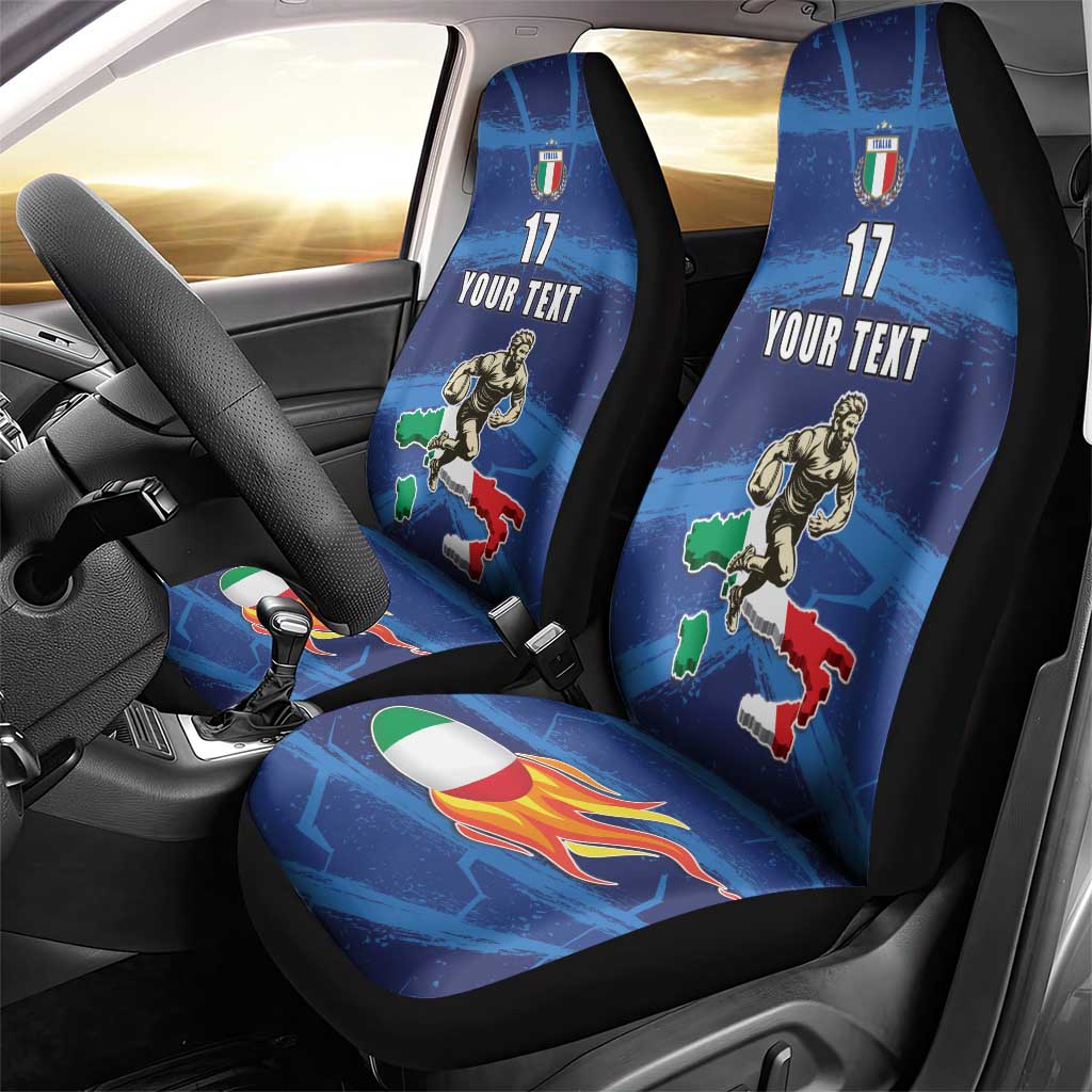 Italian Republic Rugby Custom Car Seat Cover Sporty Style