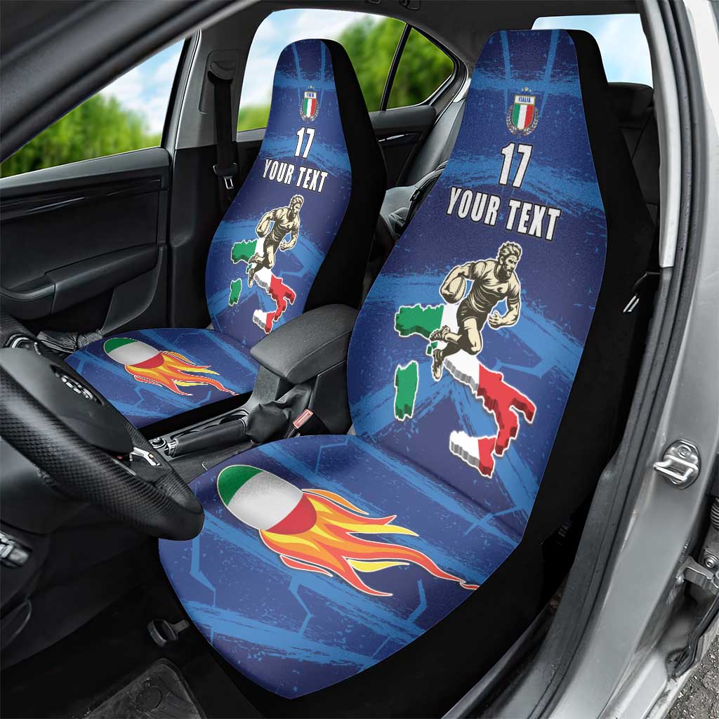 Italian Republic Rugby Custom Car Seat Cover Sporty Style
