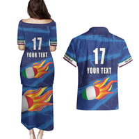 Italian Republic Rugby Custom Couples Matching Puletasi and Hawaiian Shirt Sporty Style