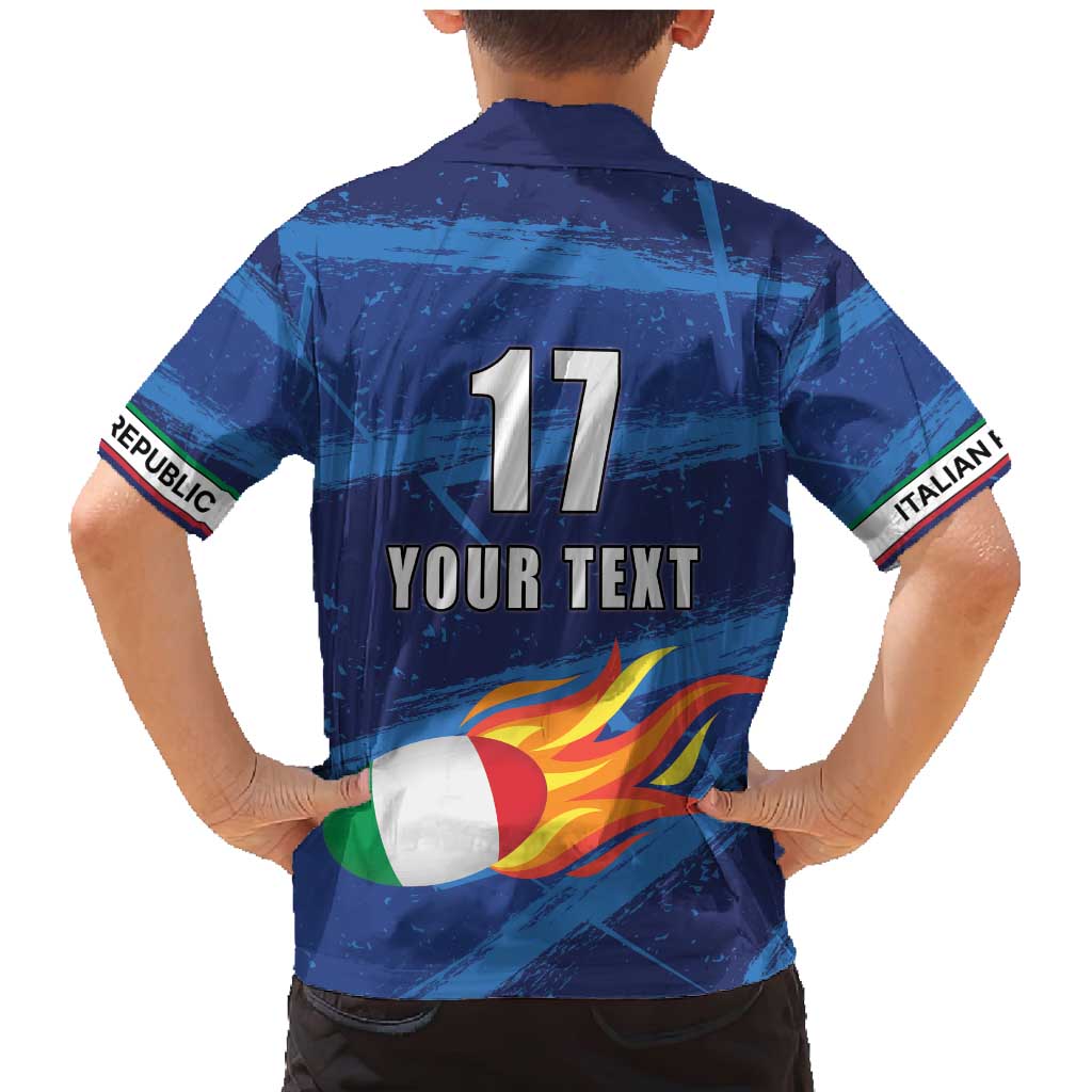 Italian Republic Rugby Custom Family Matching Mermaid Dress and Hawaiian Shirt Sporty Style