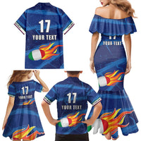 Italian Republic Rugby Custom Family Matching Mermaid Dress and Hawaiian Shirt Sporty Style