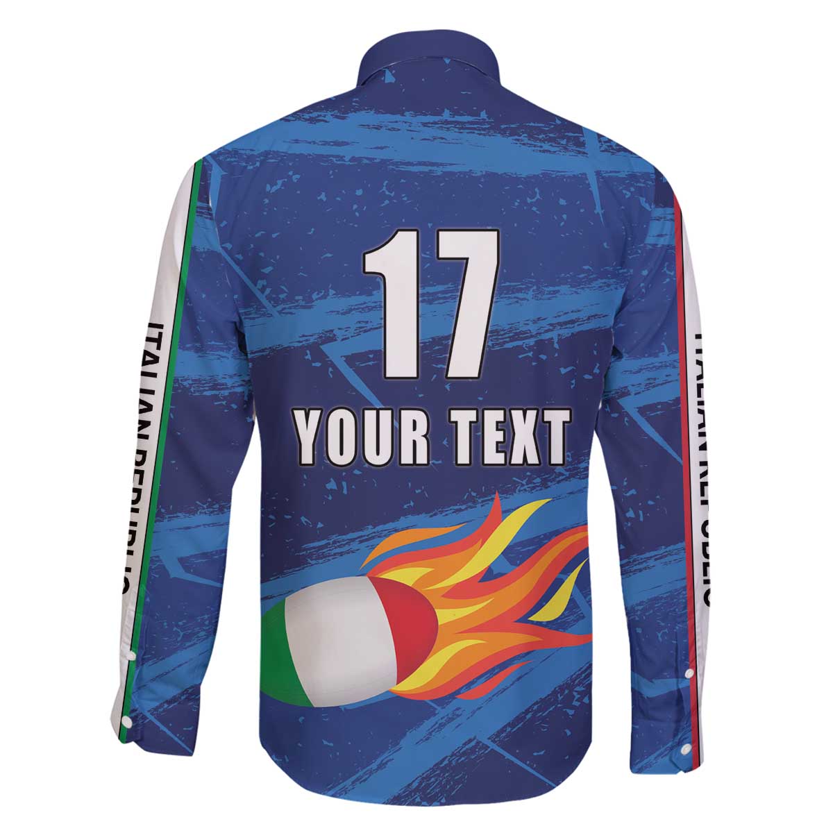 Italian Republic Rugby Custom Family Matching Off The Shoulder Long Sleeve Dress and Hawaiian Shirt Sporty Style