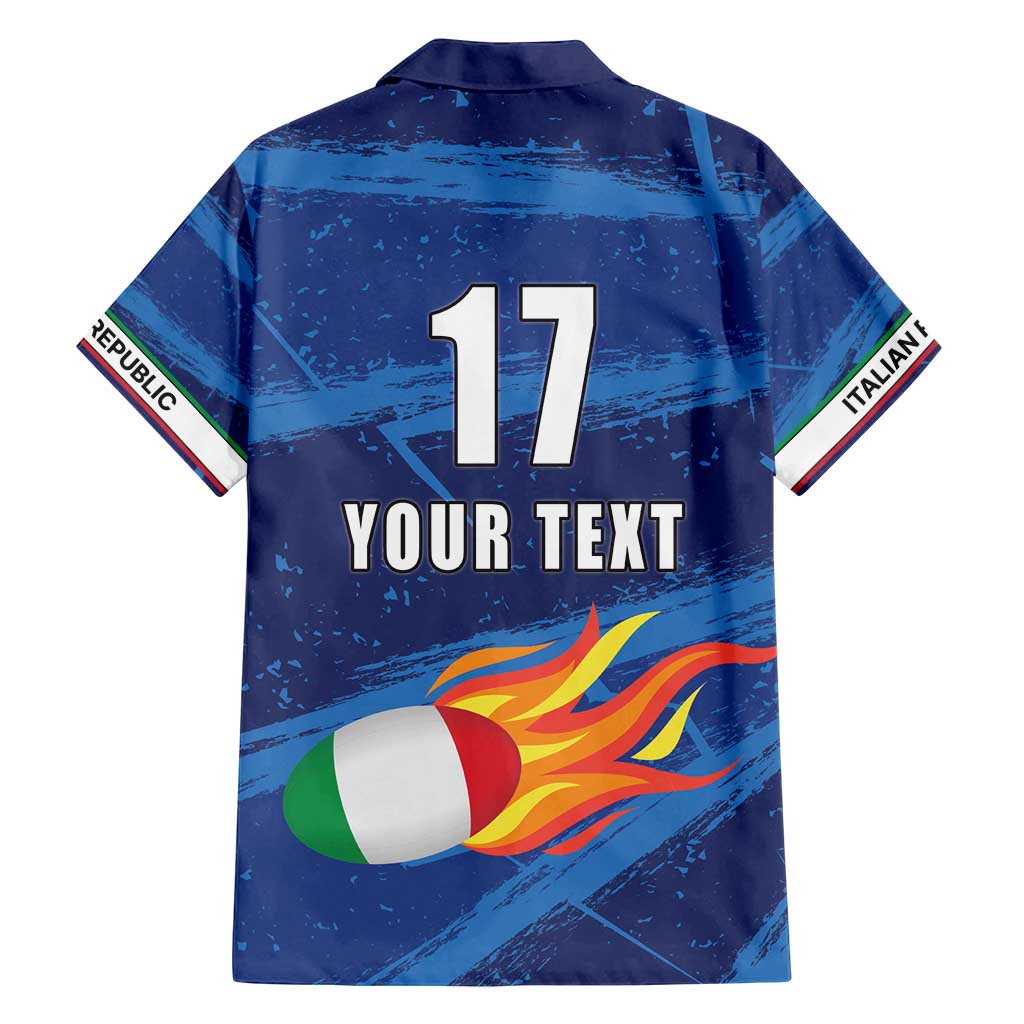 Italian Republic Rugby Custom Family Matching Off Shoulder Short Dress and Hawaiian Shirt Sporty Style