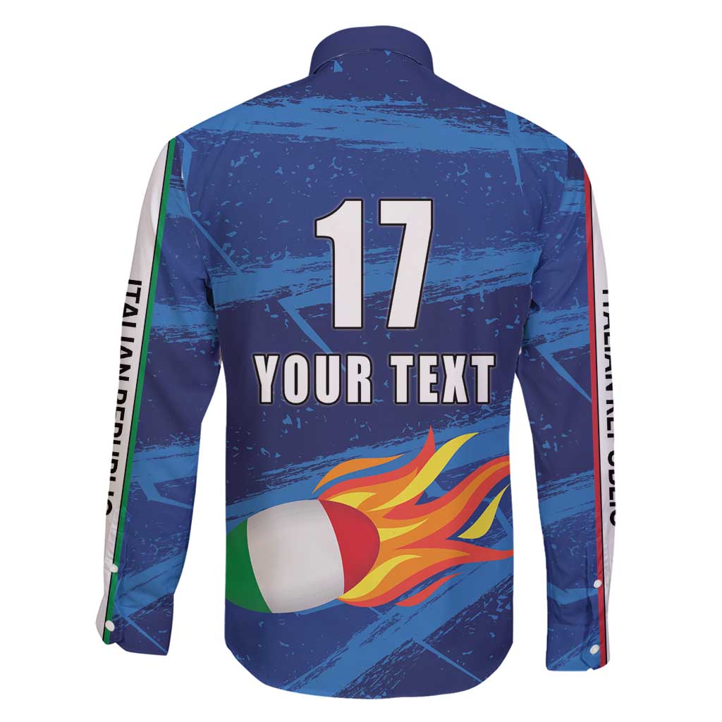 Italian Republic Rugby Custom Family Matching Off Shoulder Short Dress and Hawaiian Shirt Sporty Style